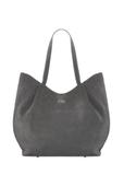 Zamszowa grafitowa shopperka damska TORES-1358-9D(Z26)