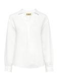 Biała lniana bluzka damska BLUDT-0187-12(W25)