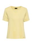 Żółty T-shirt damski basic TSHDT-0120-21(W25)