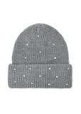 Szara czapka damska z wełną CZADT-0207-91(Z25)