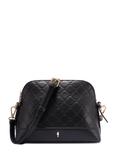 Czarna torebka damska z monogramem TOREC-1180-9P(W26)
