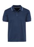 Granatowa koszulka polo z bawełny POLMT-0077-69(W25)