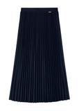 Granatowa plisowana spódnica midi SPCDT-0096-7E(W26)