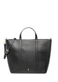 Czarna skórzana torebka shopper TORES-1272-9I(W26)