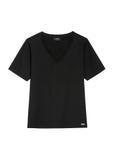 Czarny T-shirt damski basic TSHDT-0120-99(W26)