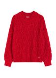 Czerwony sweter damski z domieszką wełny SWEDT-0236-42(Z25)