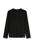 Czarny bawełniany longsleeve męski LSLMT-0010-99(W26)
