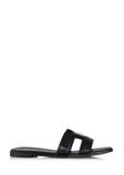 Czarne klapki damskie croco BUTYD-0725C-98(W25)