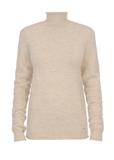 Beżowy sweter z golfem damski SWEDT-0164-81(Z24)