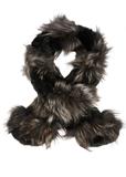 Czarny futrzany szalik damski SZADF-0025-99(Z25)