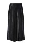 Czarna satynowa spódnica midi SPCDT-0105-99(W25)