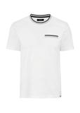 Biały T-shirt męski z bawełny TSHMT-0123-12(W25)