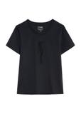 Czarny T-shirt damski z logo TSHDT-0148-99(Z26)