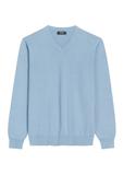 Niebieski sweter męski z logo SWEMT-0159A-7B(Z26)