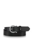 Czarny skórzany pasek damski PASDS-0274-99(W26)
