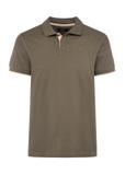 Khaki koszulka polo męska z bawełny POLMT-0045B-55(W25)