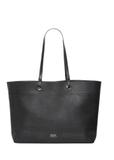 Czarna groszkowana torebka shopper TOREC-1252-9I(Z26)