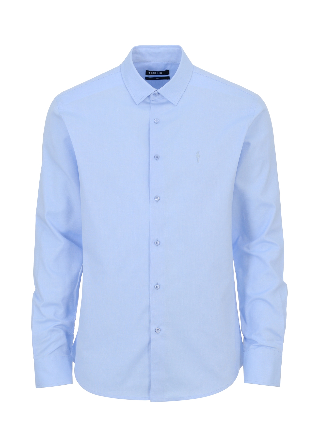 Niebieska koszula męska slim KOSMT-0302-61(Z24)-04
