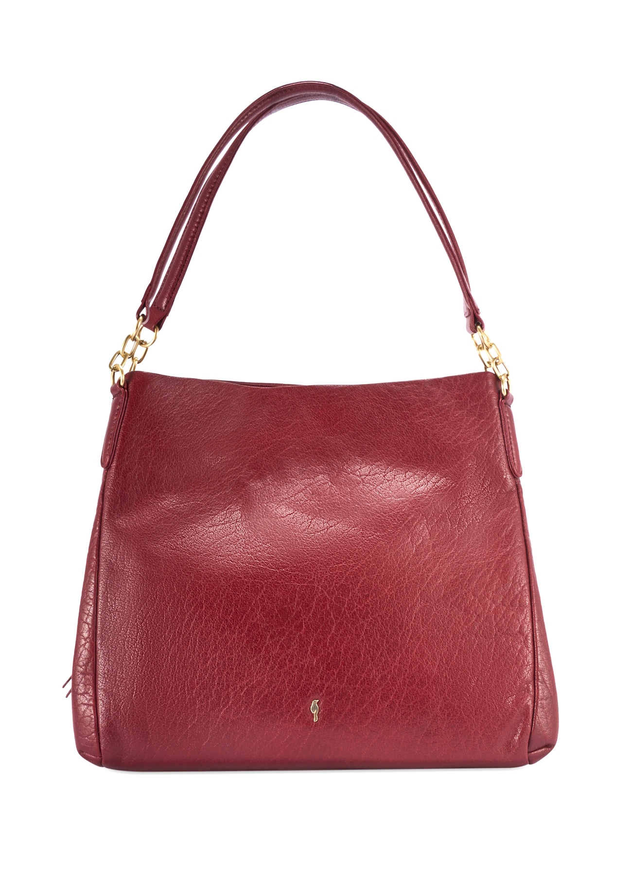 Ciemnoczerwona skórzana damska torebka shopper TORES-0636D-4C(W26)