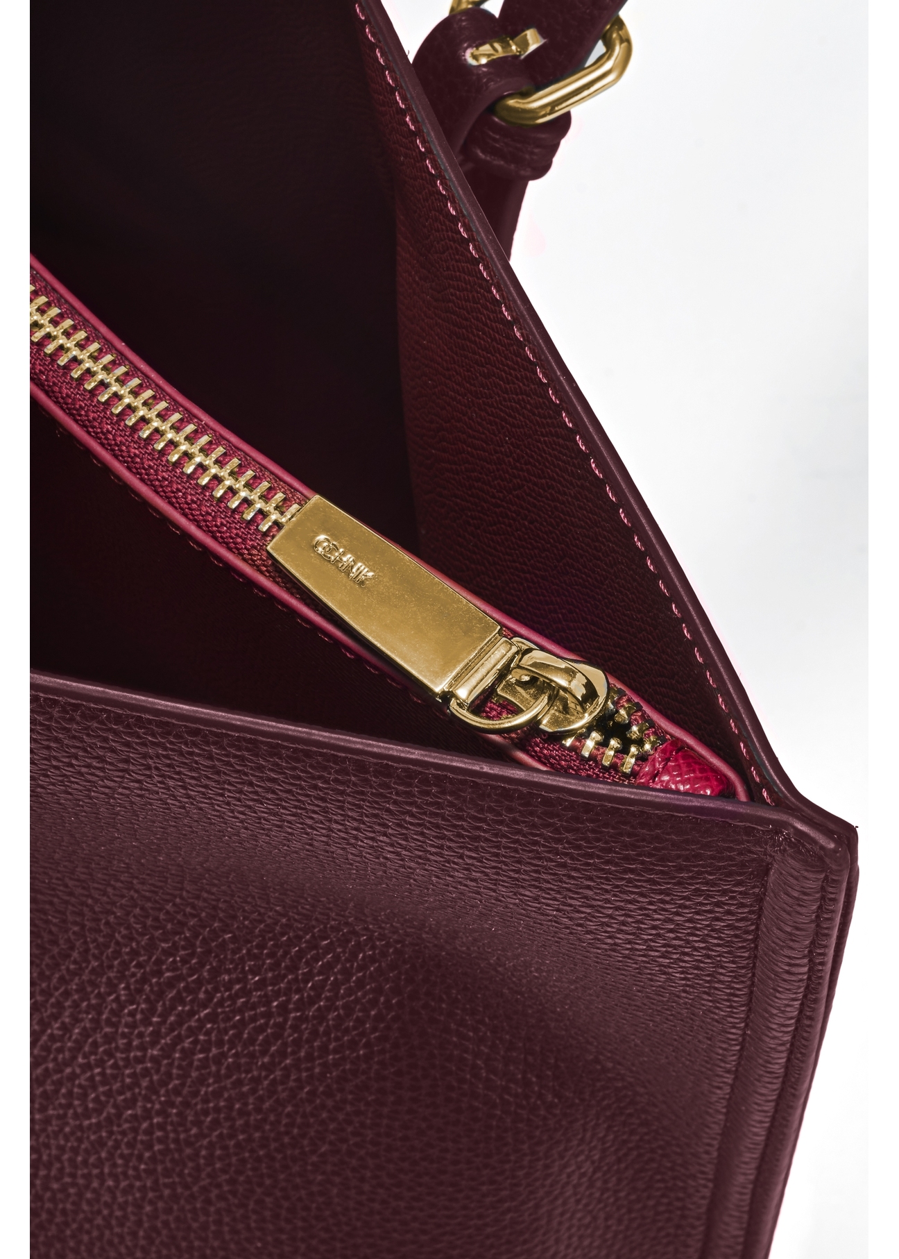 Bordowa duża torba shopper TOREC-1088-49(Z25)