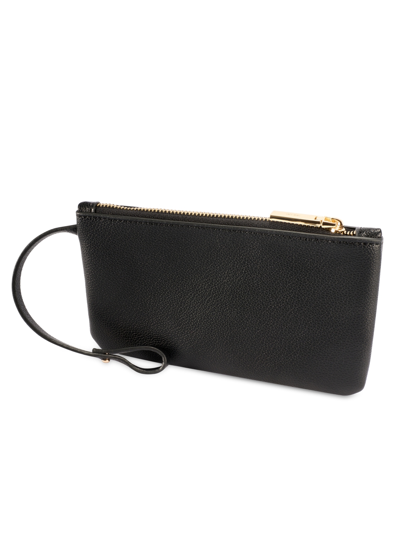 Duża czarna torebka shopper TOREC-1201-99(W26), widok kosmetyczki na białym tle.
