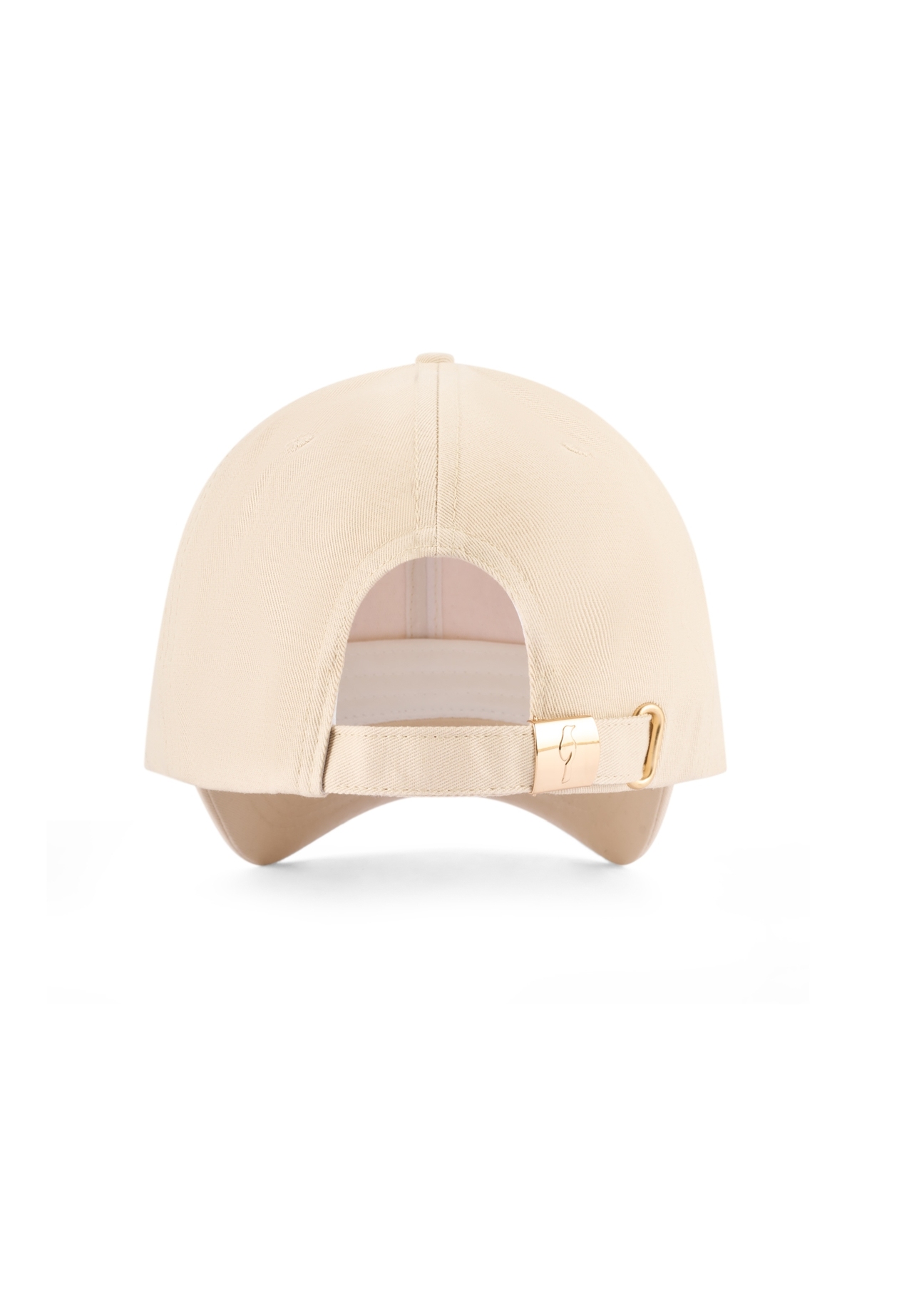 Beżowa czapka z daszkiem unisex CZALT-0001-1B(W26) - widok produktu z tyłu, na białym tle.  
