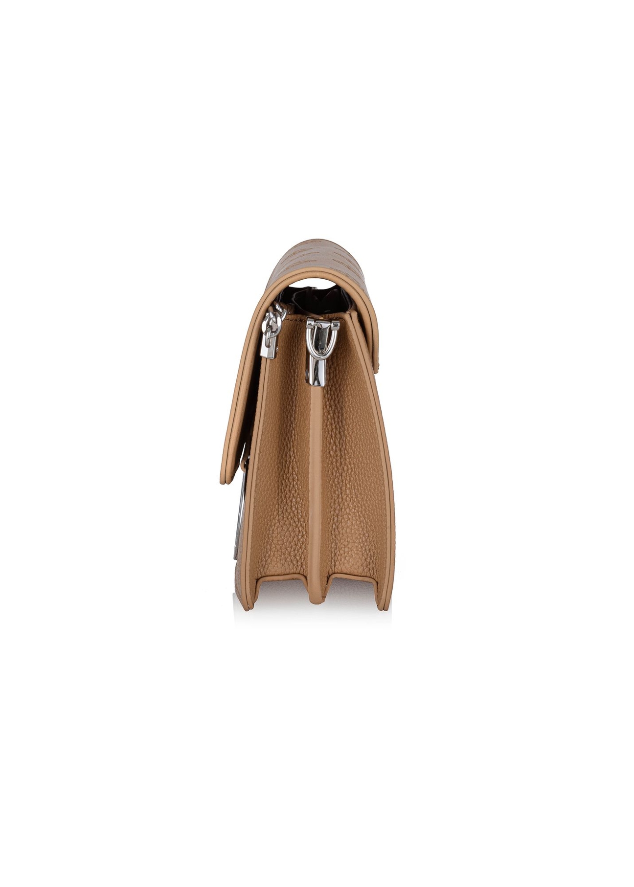 Jasnobrązowa torebka damska z monogramem TOREC-0536A-80(Z24)-04