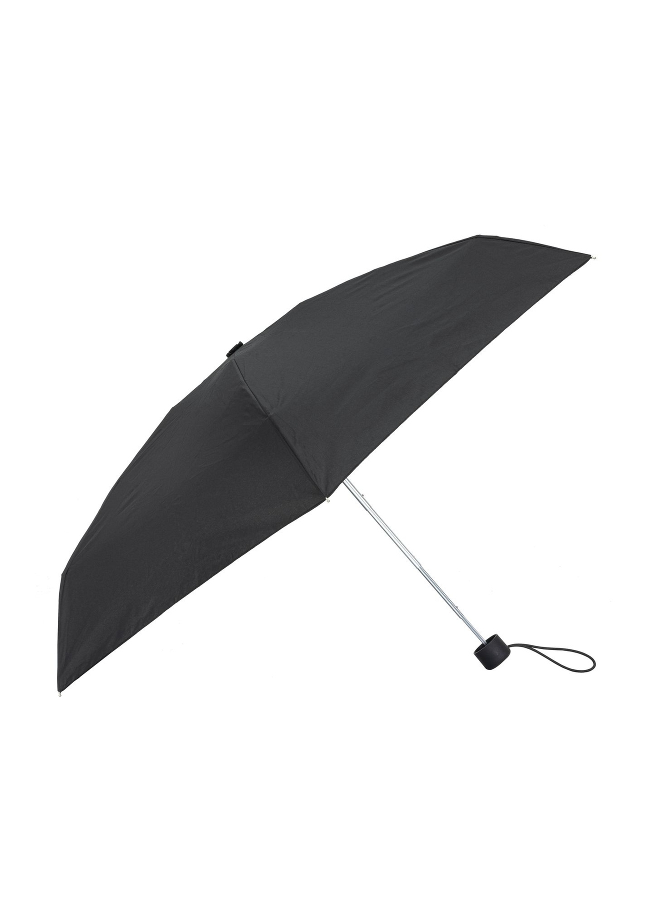 Składany mały parasol damski w kolorze czarnym PARSD-0036-99(W24)-01