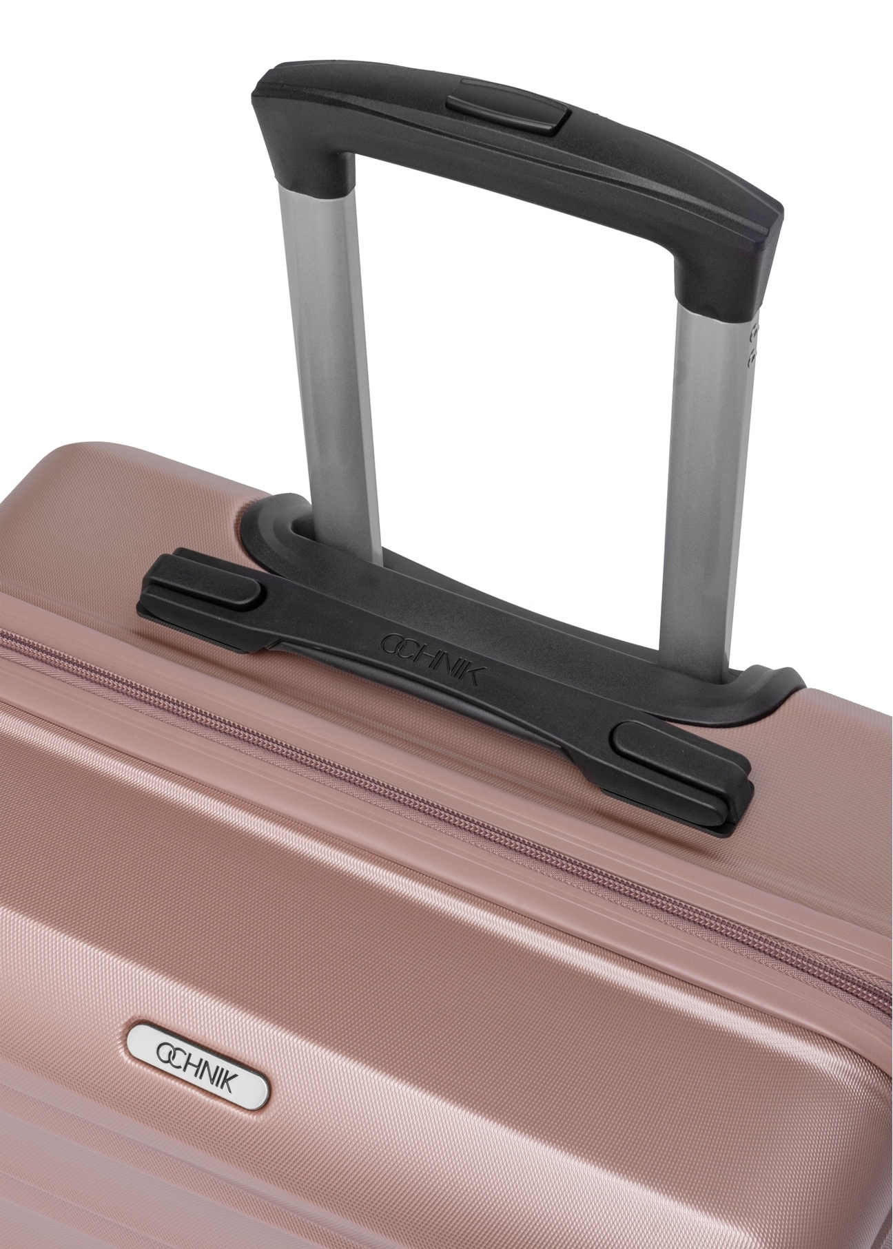 Komplet walizek na kółkach 19'/24'/28' WALAB-0081-5X(W26), widok rączki produktu na białym tle.
