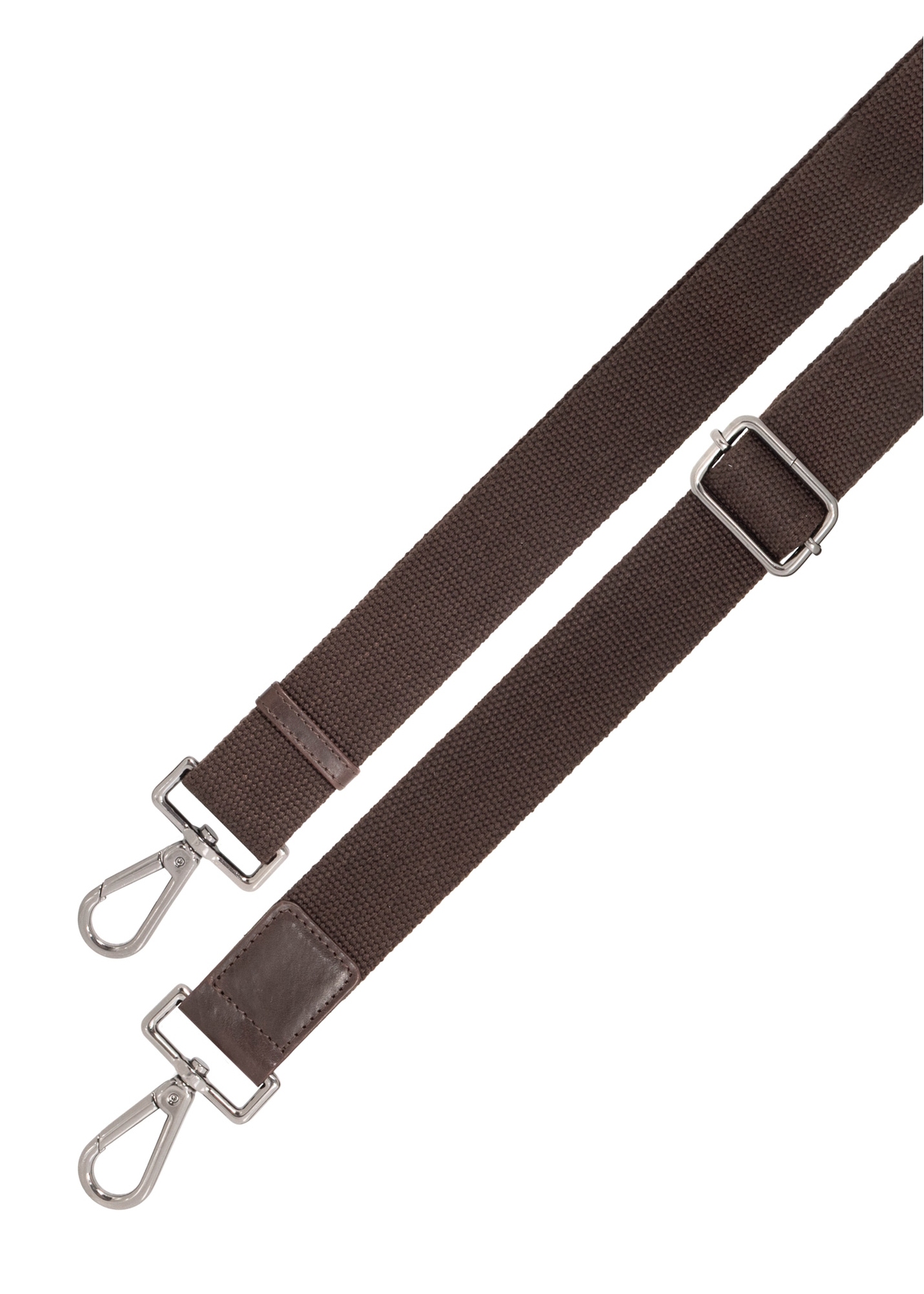 Brązowa skórzana torba męska TORMS-0459-1H(Z26), widok paska produktu na białym tle.