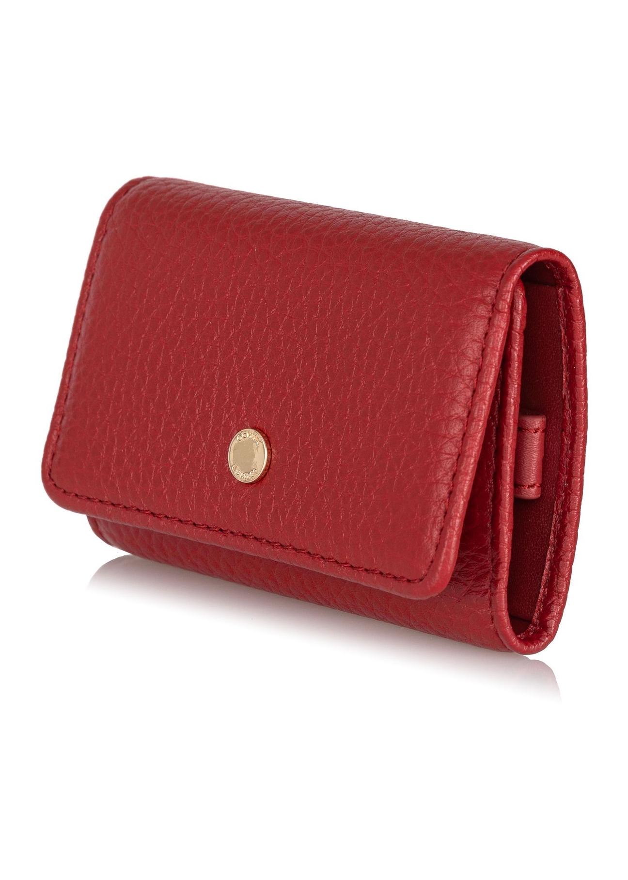 Skórzane czerwone etui na klucze damskie PORES-0894-40(Z23)-02