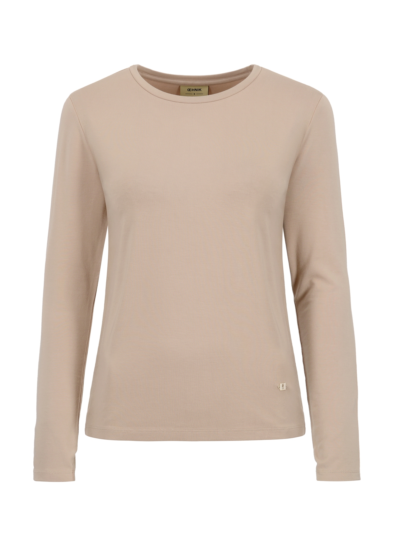 Bluzka damska basic z długim rękawem LSLDT-0037-93(Z24)-03