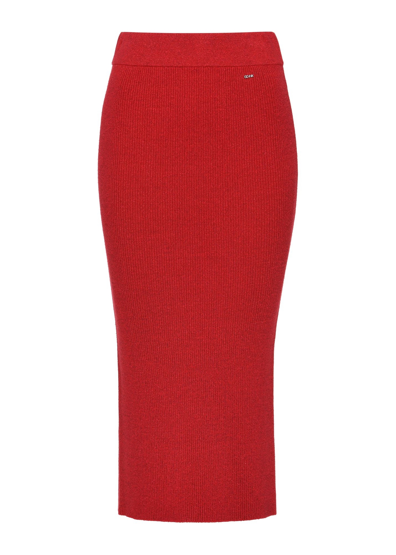 Czerwona dopasowana spódnica midi SPCDT-0095-42(Z24)