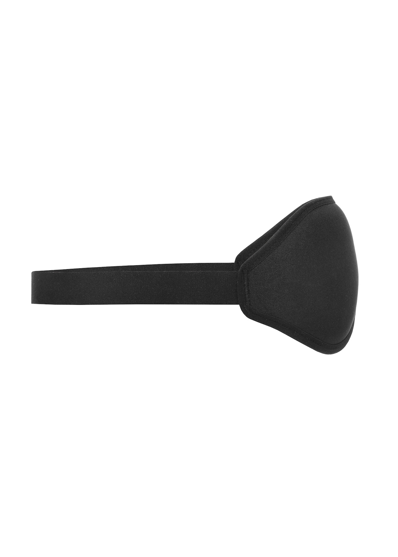 Opaska na oczy w kolorze czarnym AW-017-0001-99(W25), widok produktu z boku na białym tle.