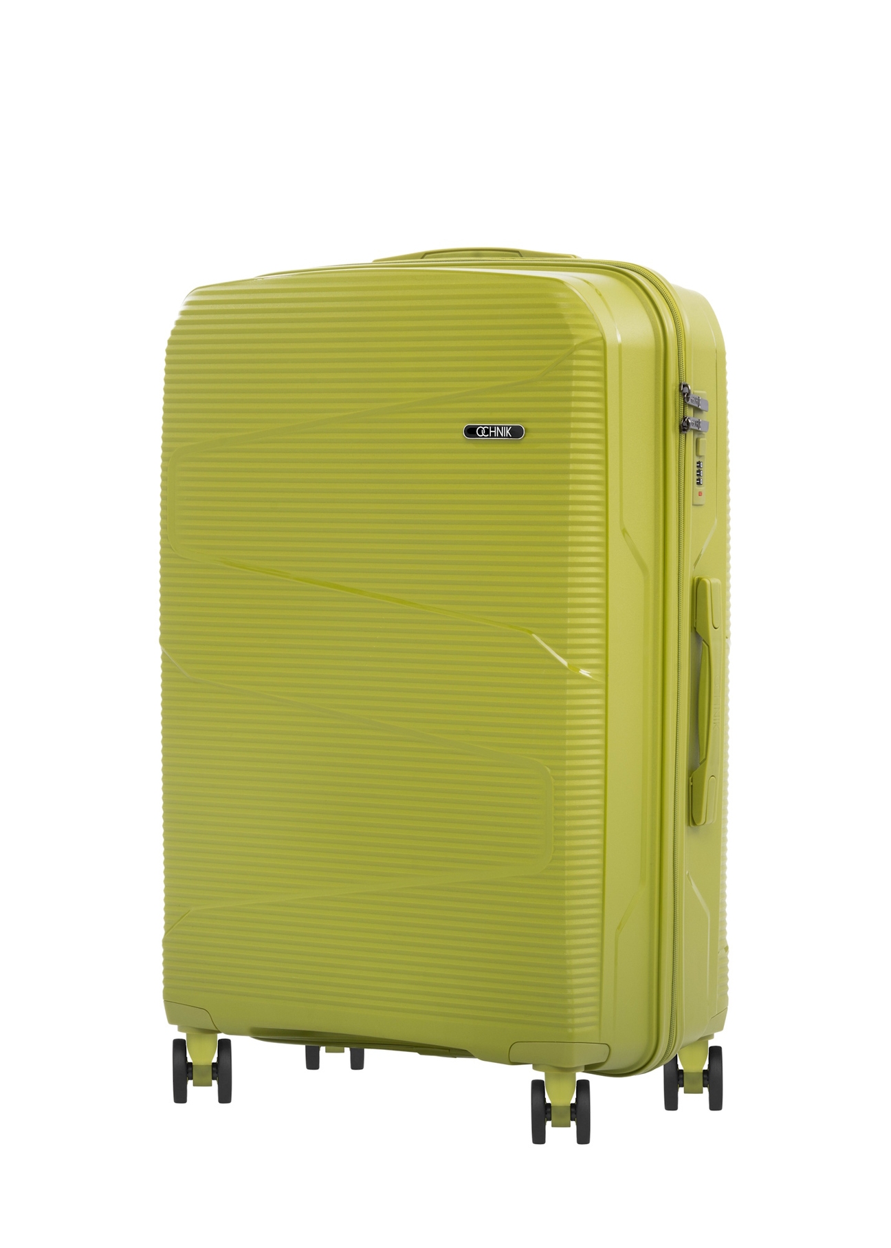 Komplet walizek na kółkach 19"/24"/28" WALPP-0028-8G(W26), widok produktu skosem na białym tle.