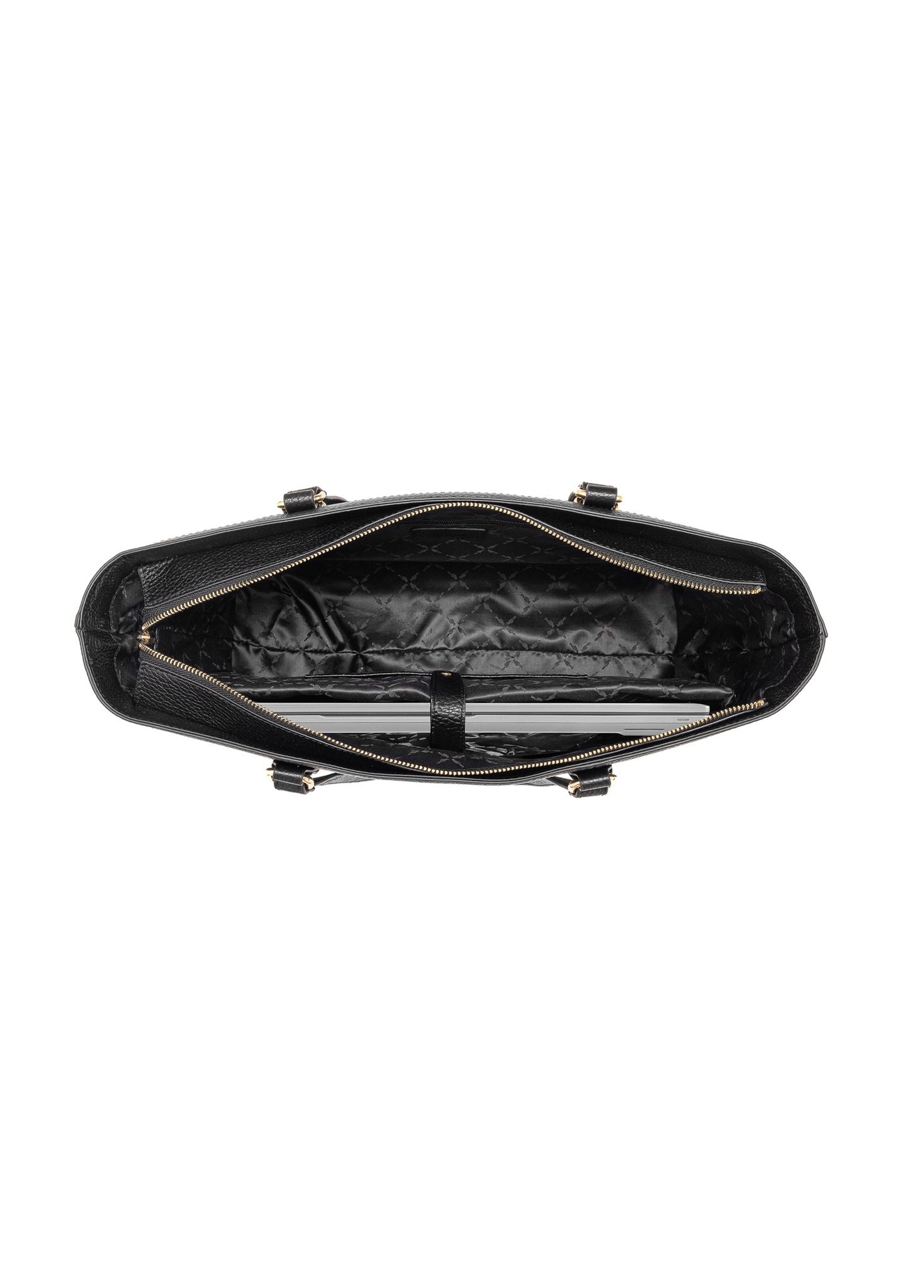Czarna skórzana torebka damska shopper TORES-1038-99(Z24)-05