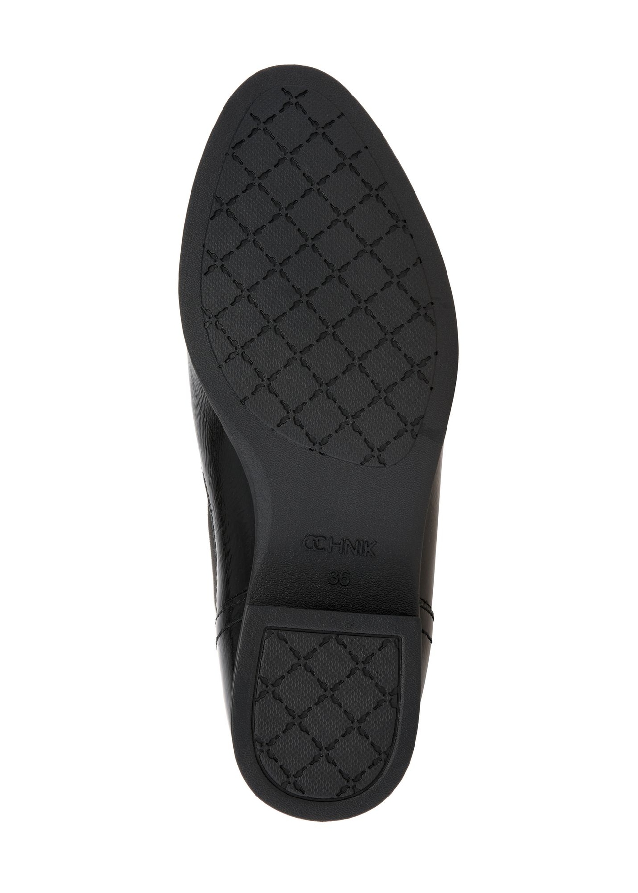 Lakierowane skórzane botki damskie BUTYD-1009-97(Z25)