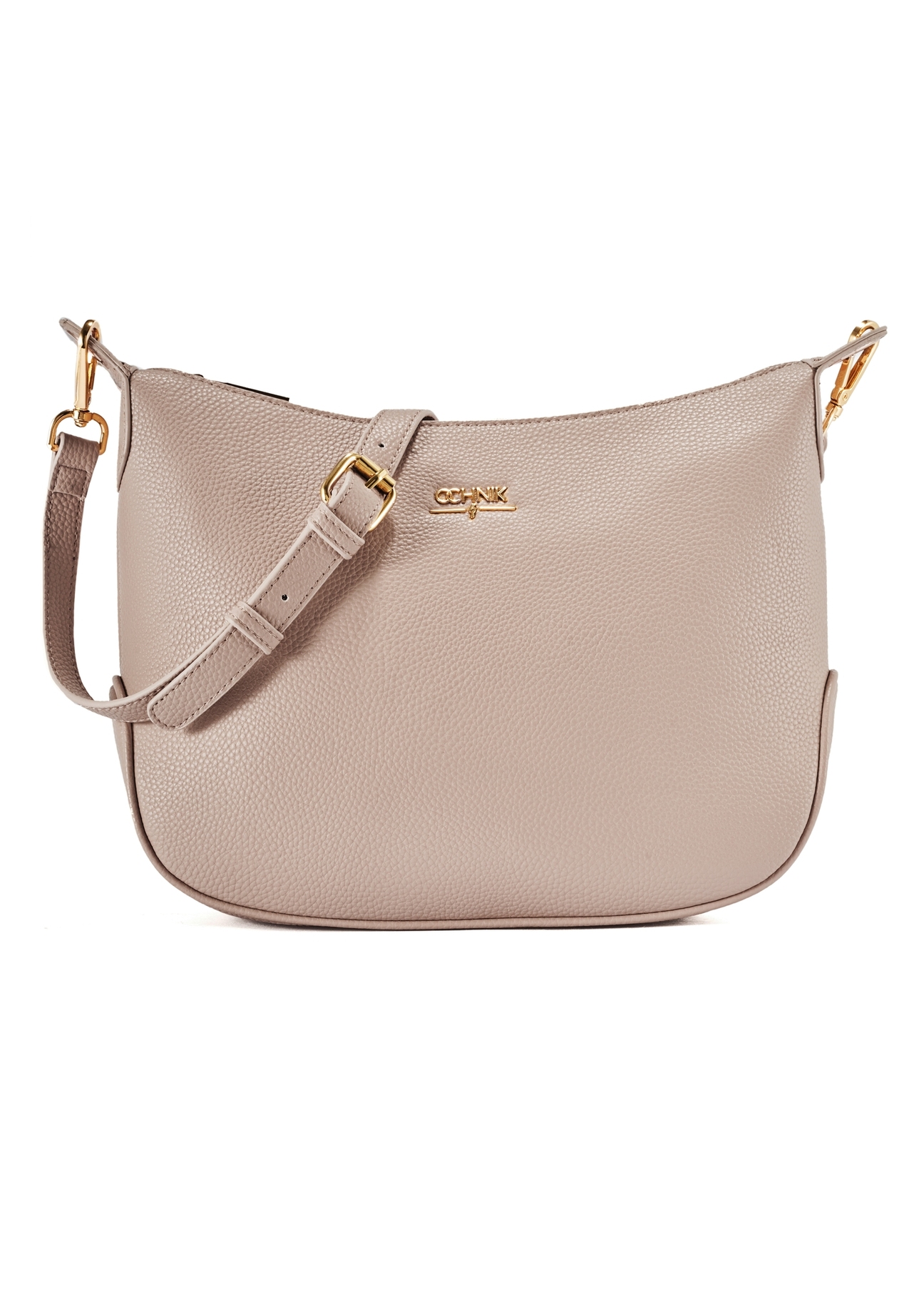 Beżowa torebka damska w stylu hobo TOREC-0829A-80(Z25)