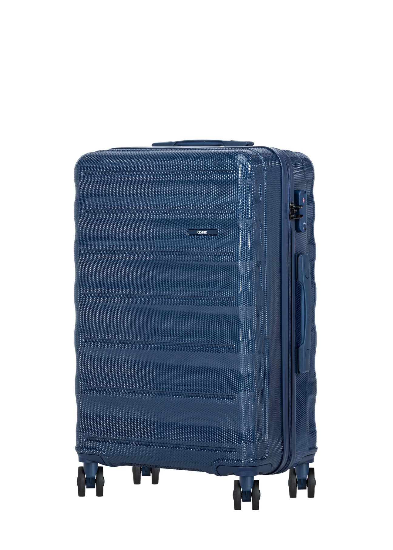 Komplet walizek na kółkach 19'/24'/28' WALPC-0015-7D(W26), widok produktu skosem na białym tle.