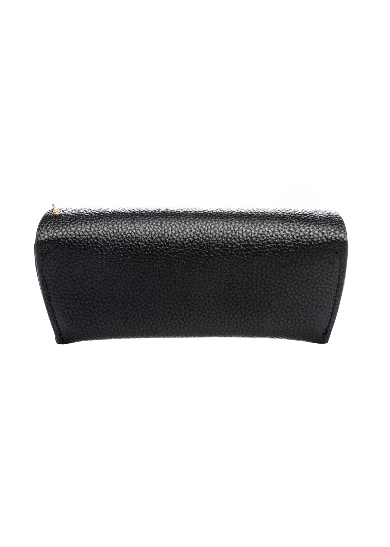 Czarne etui na okulary POREC-0435-99(W26), widok produktu z tyłu na białym tle.