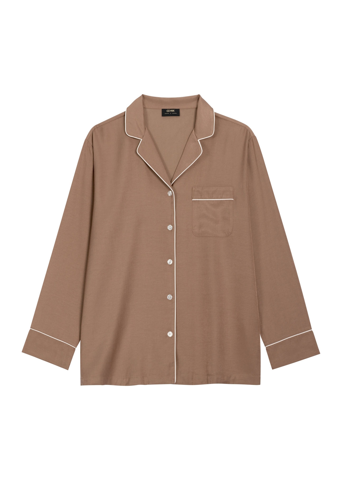Dwuczęściowa piżama damska PZMDT-0001-1K(Z26), widok produktu z przodu na białym tle.