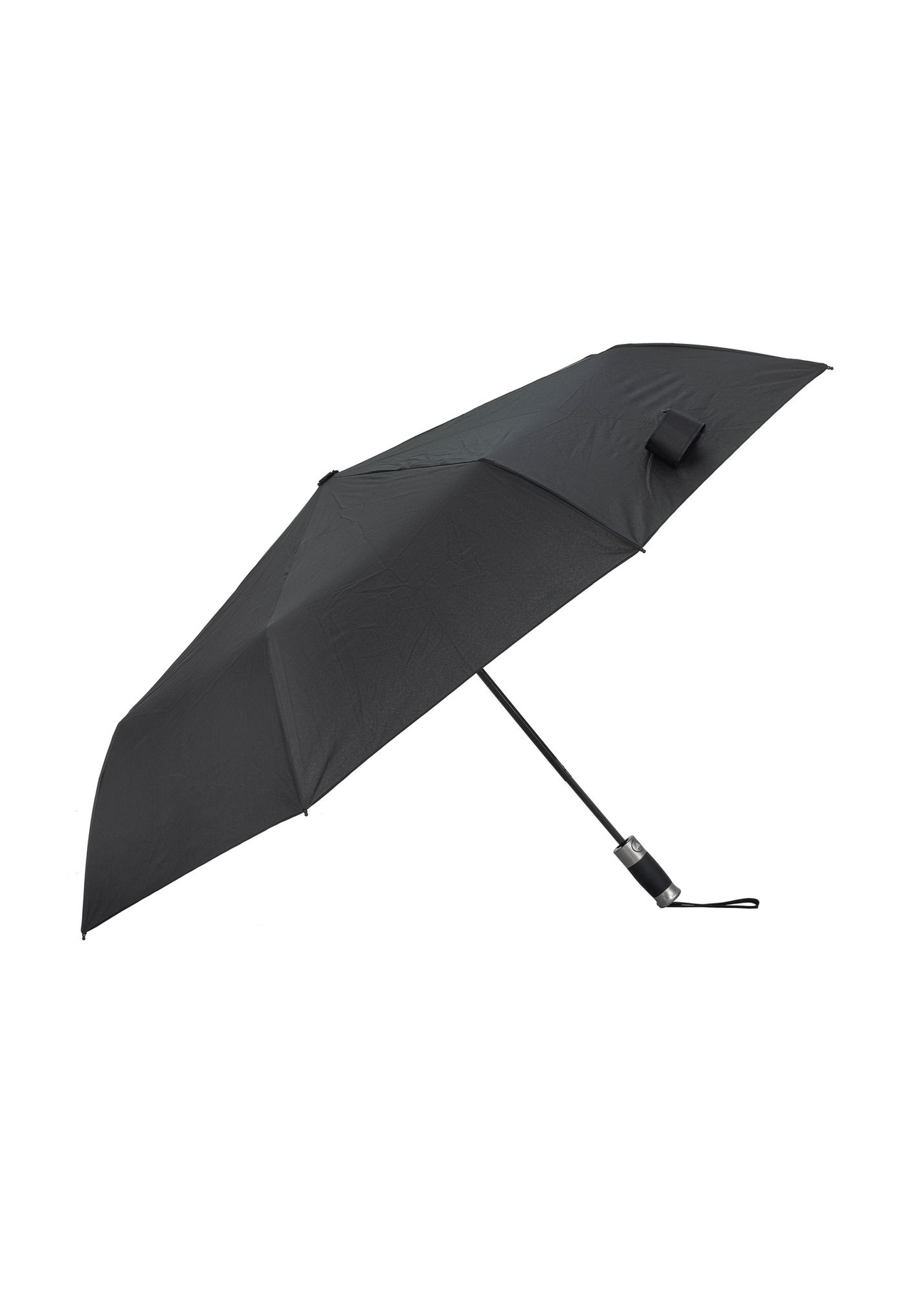 Składany parasol męski w kolorze czarnym PARSM-0031-99(W24)-01