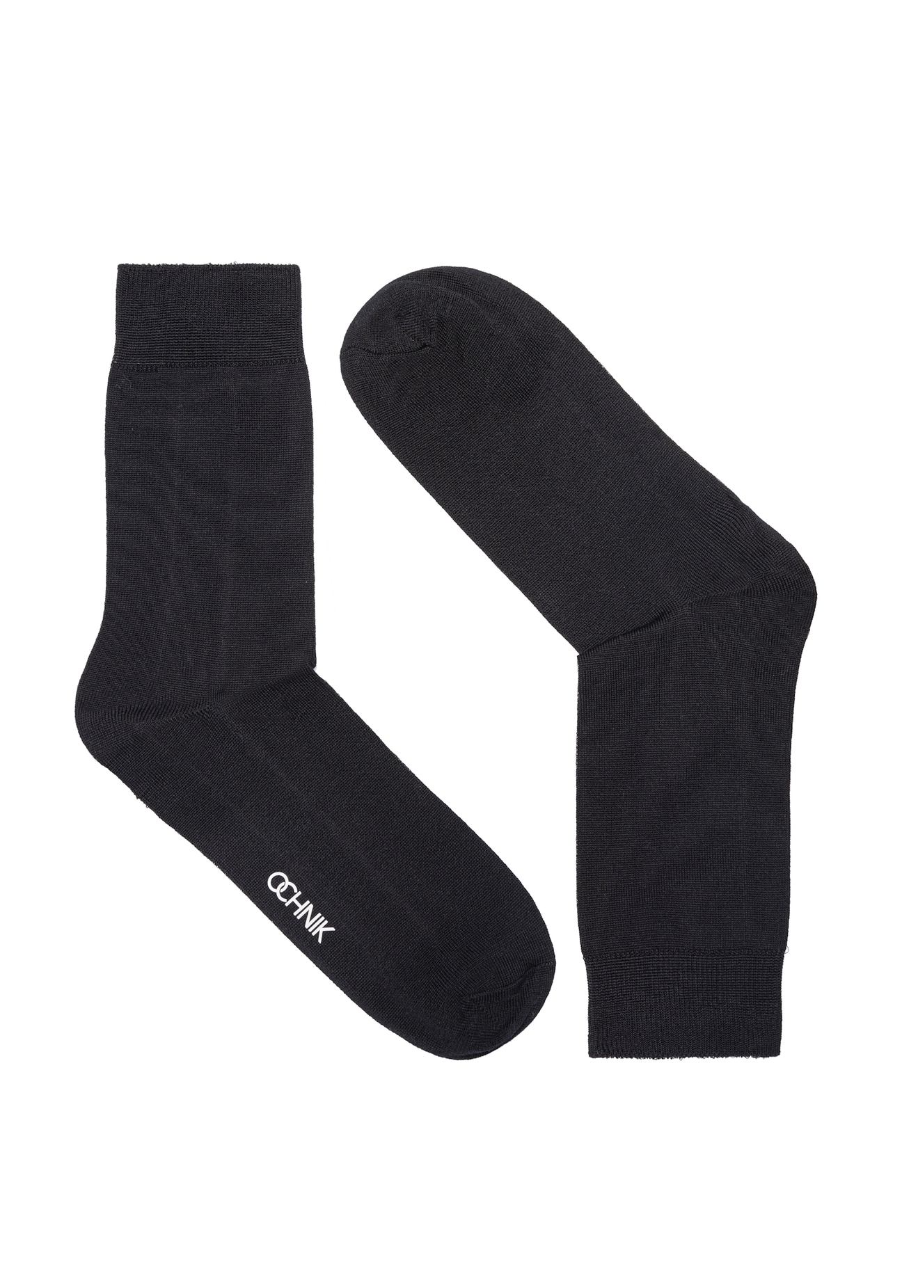 Zestaw długich czarnych skarpet męskich ZESMT-0050-99(W25)-02