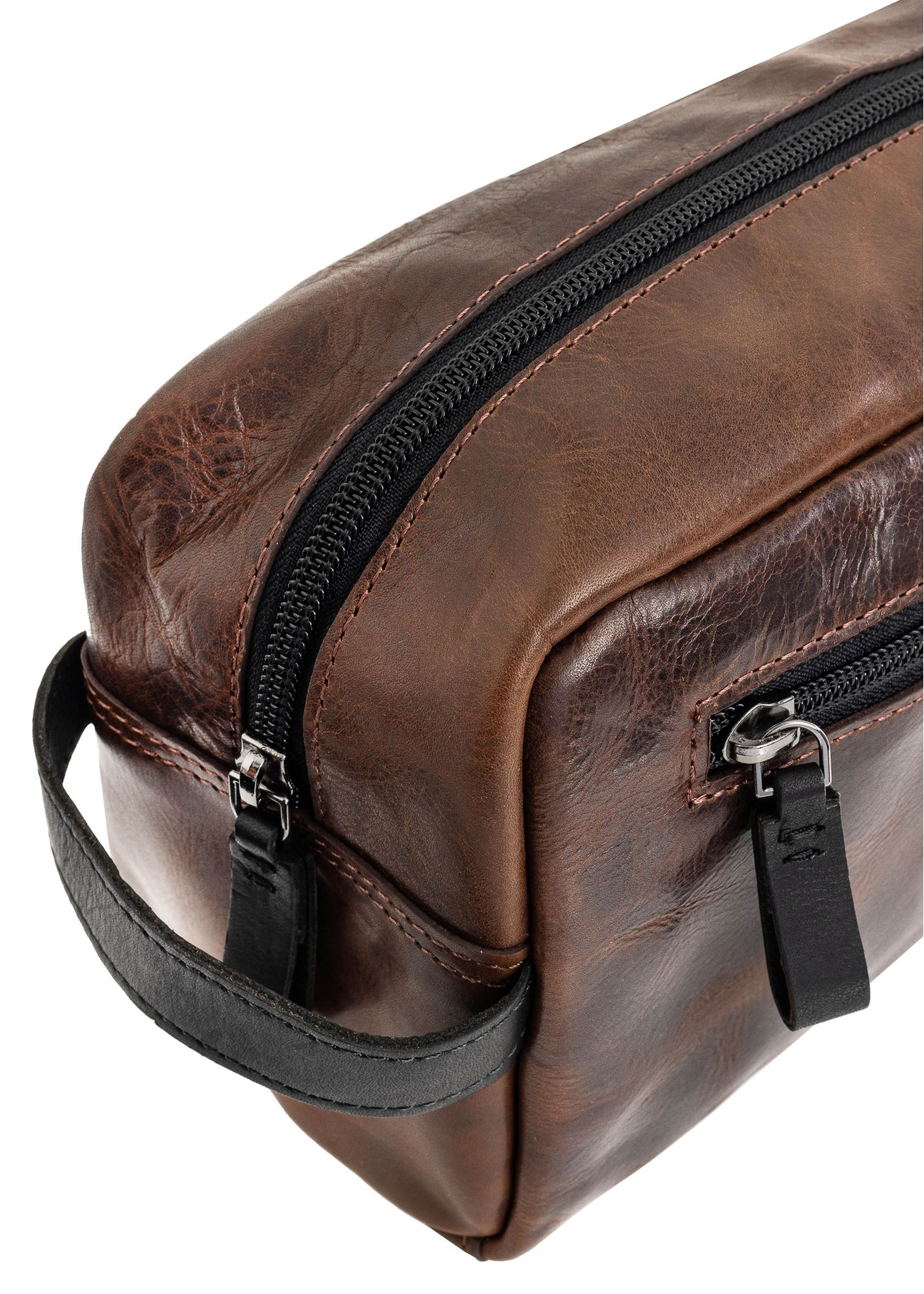 Brązowa skórzana kosmetyczka męska TORMS-0106B-79(Z24)-06