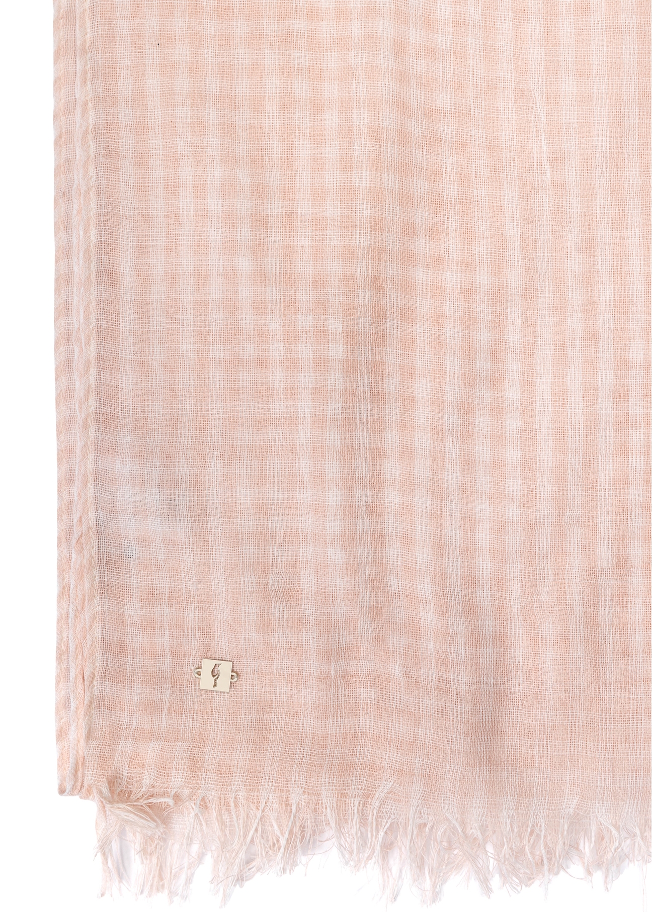 Szalik w różowo-białą kratkę SZADT-0199-34(W25)