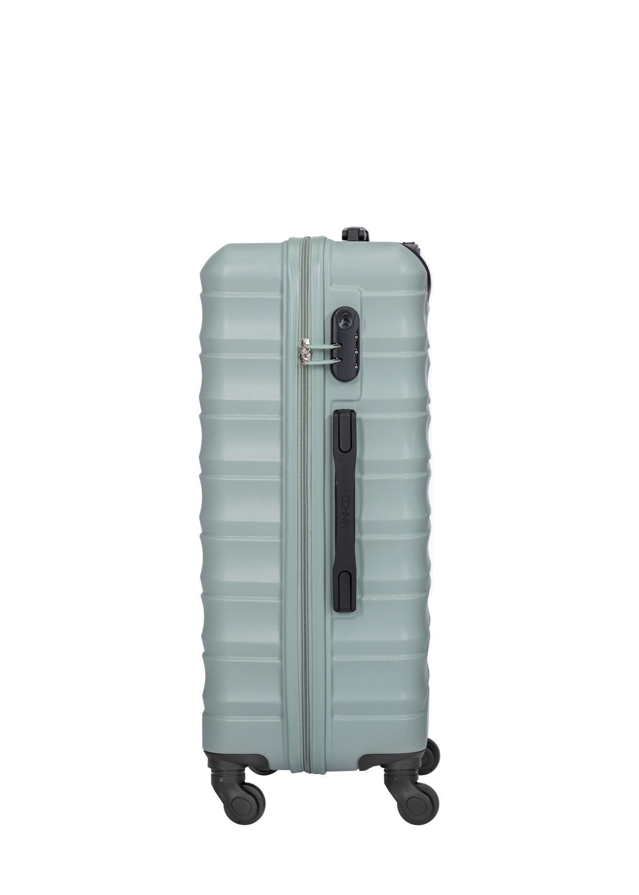 Walizka średnia na kółkach WALAB-0081-8F-24(W26), widok produktu z boku na białym tle.