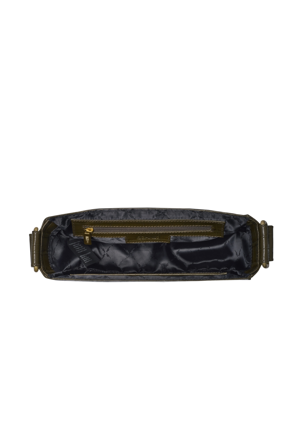 Półokrągła torebka damska croco khaki TORES-1328-8D(Z26)