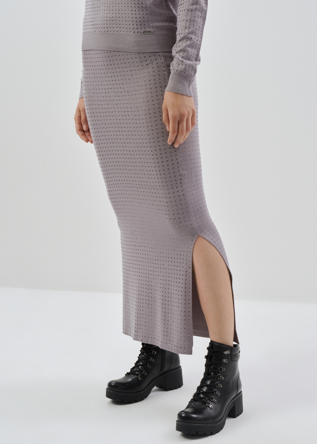 Długa spódnica z rozcięciem SPCDT-0078-91(Z23)-01