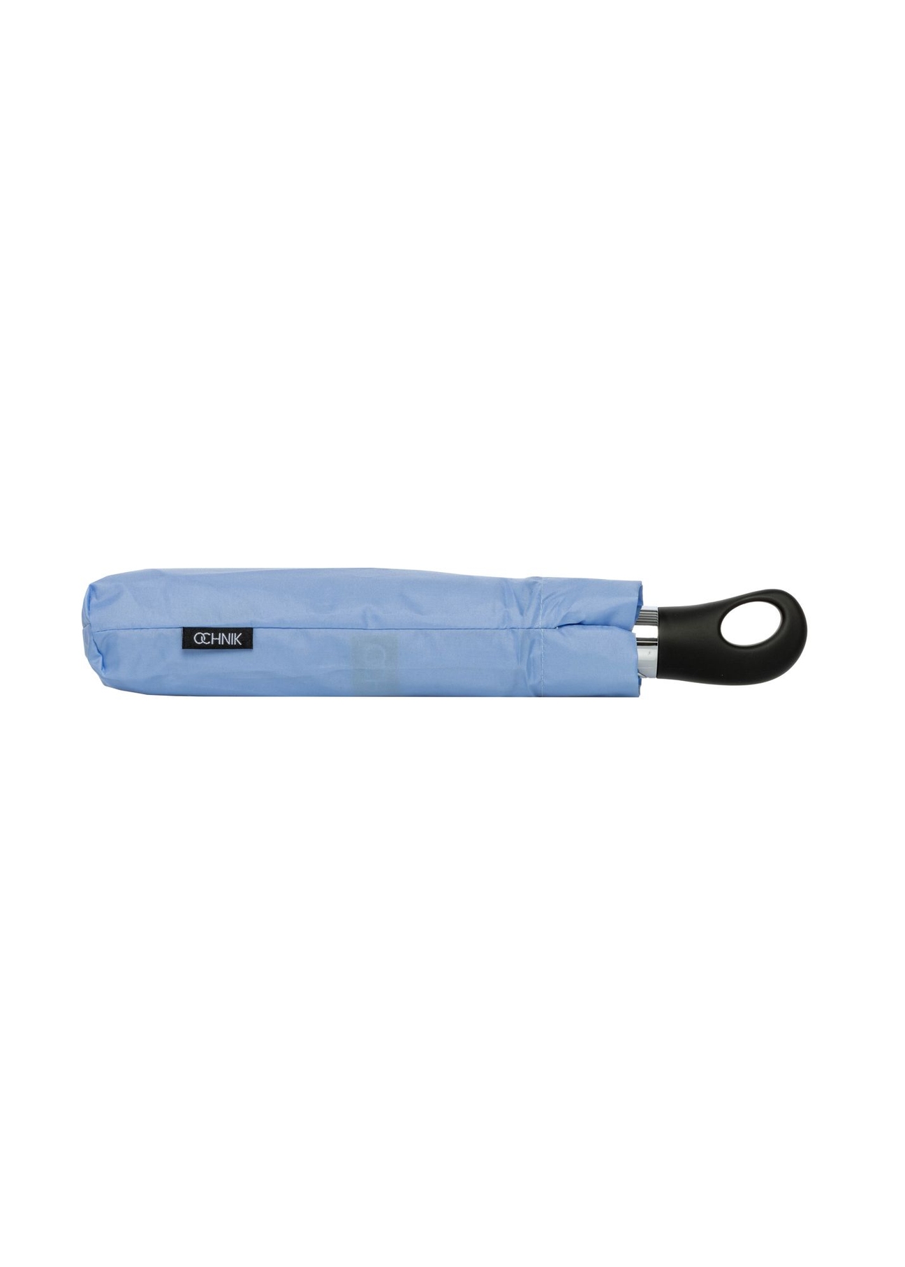 Parasol damski w kolorze błękitnym PARSD-0012-7E(W26) - widok produktu z boku, na białym tle.