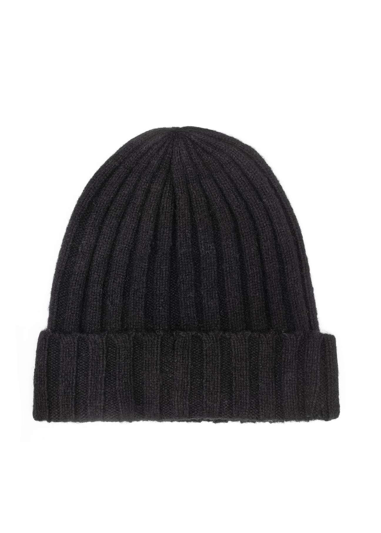 Czarna wełniana czapka męska CZAMT-0033-99(Z25)